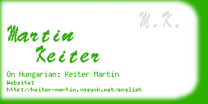 martin keiter business card